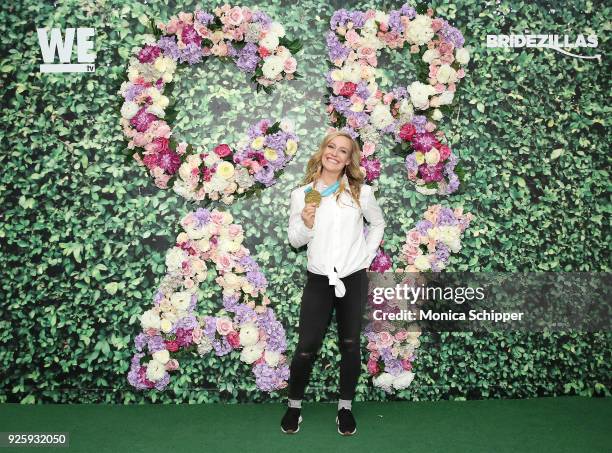 Professional snowboarder and Olympic medalist Jamie Anderson visits WEtv's Bridezillas Museum Of Natural Hysteria on March 1, 2018 in New York City.