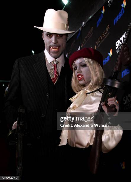 Rick Fox and actress Eliza Dushku arrive at Heidi Klum�s 10th Annual Halloween Party Presented by MSN and SKYY Vodka held at the Voyeur on October...