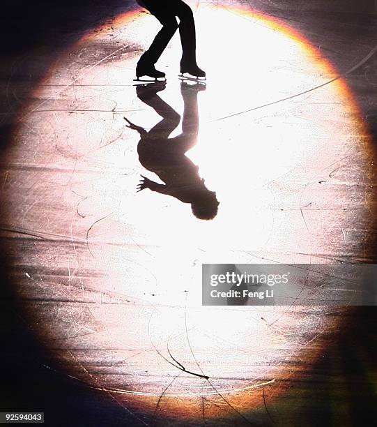 Men Silver medalist Evan Lysacek of USA performs during the Cup of China ISU Grand Prix of Figure Skating 2009 at Beijing Capital Gymnasium on...
