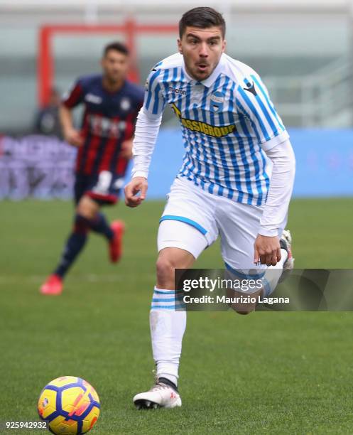 Alberto Paloschi of Spal during the serie A match between FC Crotone and Spal at Stadio Comunale Ezio Scida on February 25, 2018 in Crotone, Italy.