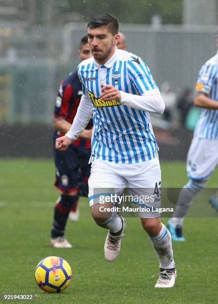 Alberto Paloschi of Spal during the serie A match between FC Crotone and Spal at Stadio Comunale Ezio Scida on February 25, 2018 in Crotone, Italy.