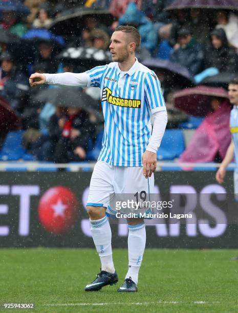 Jasmin Kurtic of Spal during the serie A match between FC Crotone and Spal at Stadio Comunale Ezio Scida on February 25, 2018 in Crotone, Italy.