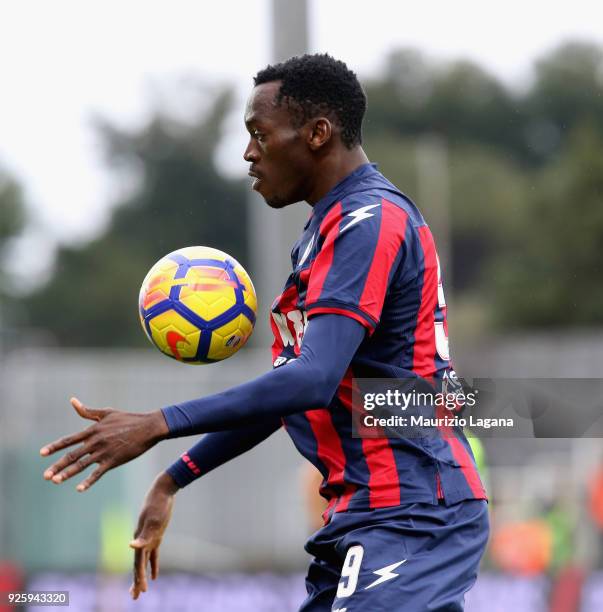 Simy of Crotone during the serie A match between FC Crotone and Spal at Stadio Comunale Ezio Scida on February 25, 2018 in Crotone, Italy.