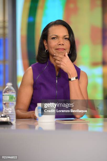 Guest co-host, Condoleezza Rice and guest, Representative Adam Schiff appeared today, Thursday, March 1, 2018 on Walt Disney Television via Getty...