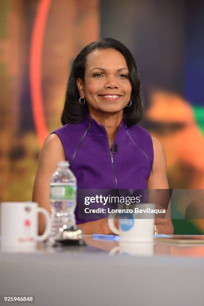 Guest co-host, Condoleezza Rice and guest, Representative Adam Schiff appeared today, Thursday, March 1, 2018 on Walt Disney Television via Getty...