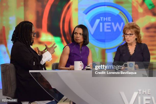 Guest co-host, Condoleezza Rice and guest, Representative Adam Schiff appeared today, Thursday, March 1, 2018 on Walt Disney Television via Getty...