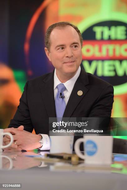 Guest co-host, Condoleezza Rice and guest, Representative Adam Schiff appeared today, Thursday, March 1, 2018 on Walt Disney Television via Getty...