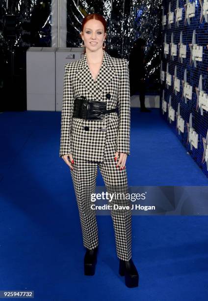 Jess Glynne attends The Global Awards, a brand new awards show hosted by Global, the Media & Entertainment Group at Eventim Apollo, Hammersmith on...
