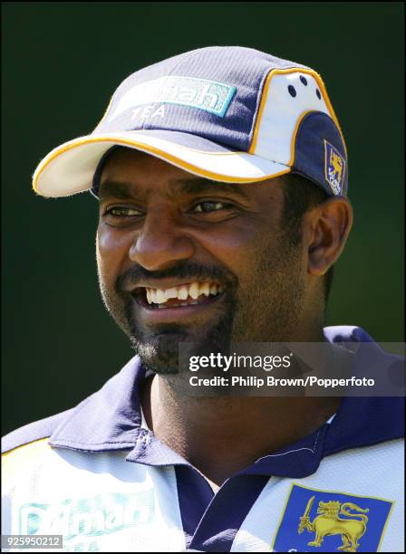 Muttiah Muralitharan of Sri Lanka during a training session before the 1st Test match between Sri Lanka and England at Asgiriya Stadium, Kandy, 30th...