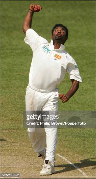 Muttiah Muralitharan bowling for Sri Lanka during the 2nd Test match between Sri Lanka and England at the Sinhalese Sports Club, Colombo, 10th...