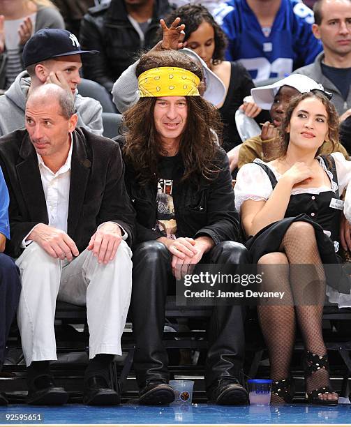 Tennis player John McEnroe attends the Philadelphia 76ers game against the New York Knicks at Madison Square Garden on October 31, 2009 in New York...