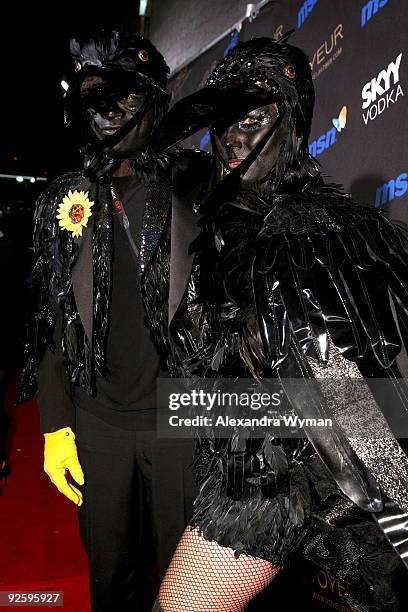 Model Heidi Klum and husband musician Seal arrive to Heidi Klum's 10th Annual Halloween Party Presented by MSN and SKYY Vodka held at the Voyeur on...