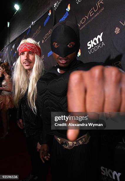 Cisco Adler and Shwayze arrive at Heidi Klum�s 10th Annual Halloween Party Presented by MSN and SKYY Vodka held at the Voyeur on October 31, 2009 in...