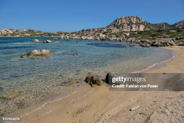 bay, cala francese, la maddalena island, province of sassari, gallura, sardinia, italy - francese ストックフォトと画像