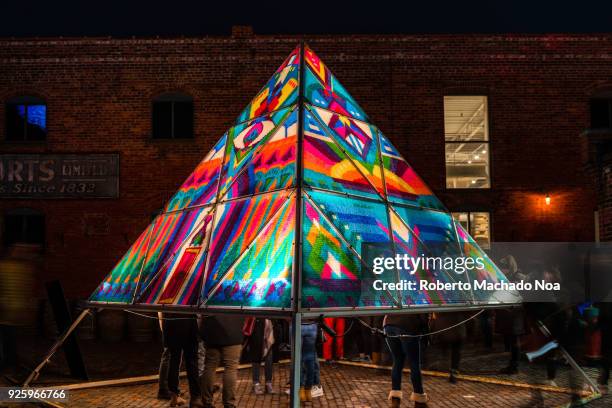 Light Festival or Light Fest at the Historic Distillery District. The Gummy Bear Pyramid by Dicapria. The event is a visual adventure designed to...