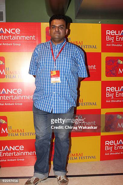 Indian film director Sachin Kundalkar attends the press conference for film Gandha during MAMI Film Festival held at Fun Republic on November 1, 2009...