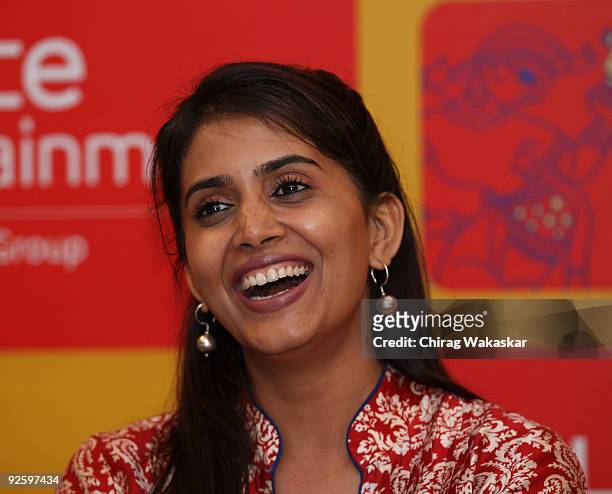 Indian actress Sonali Kulkarni attends the press conference for film Gandha during MAMI Film Festival held at Fun Republic on November 1, 2009 in...