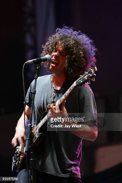Andrew Stockdale of Wolfmother performs at the 2009 Voodoo Experience at City Park on October 31, 2009 in New Orleans, Louisiana.