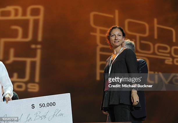 Director Liz Mermin onstage at the DTFF Closing Night Ceremony at the Museum of Islamic Art during the 2009 Doha Tribeca Film Festival on November 1,...