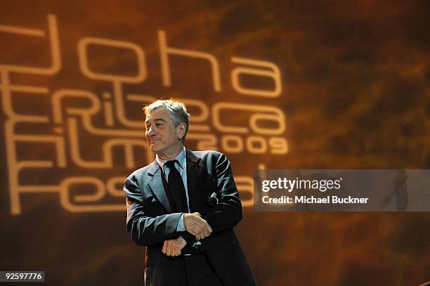 Tribeca Film Festival Co-founder Robert De Niro attends the DTFF Closing Night Ceremony at the Museum of Islamic Art during the 2009 Doha Tribeca...