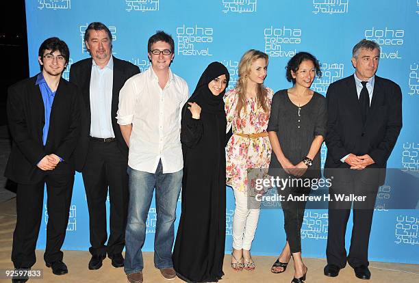 Of Tribeca Enterprises Geoff Gilmore, Alex Just,Fatima Hijran, Executive Director of the Doha Tribeca Film Festival Amanda Palmer, Liz Mermin Hijran...