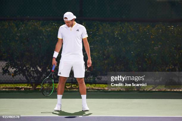 Tennis player Lucas Pouille is photographed for Self Assignment on March 8, 2017 in Palm Springs, California.