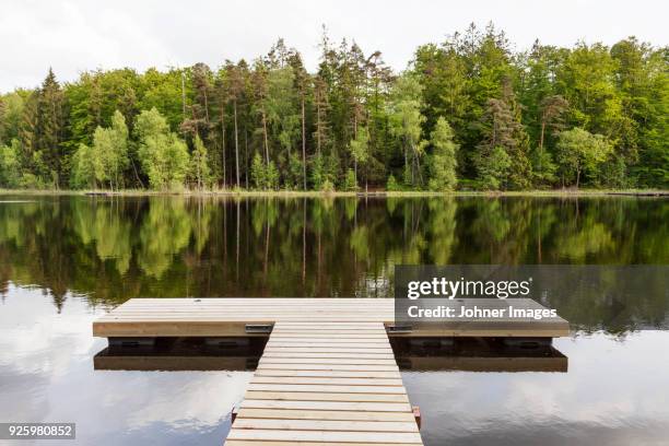 empty wooden dock - pier stock pictures, royalty-free photos & images