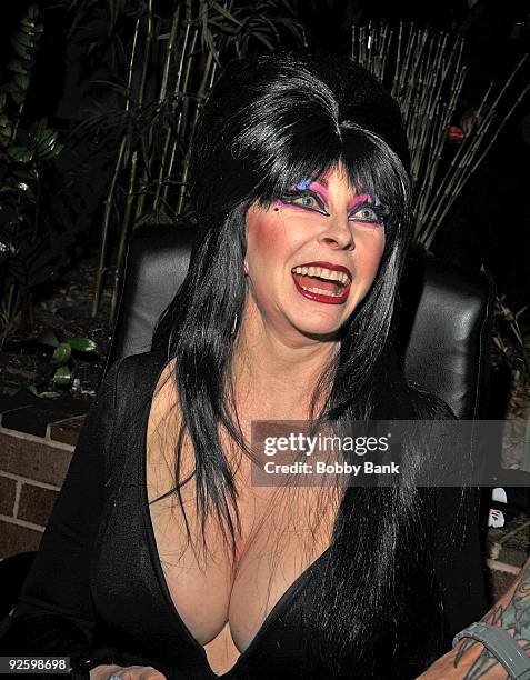 Elvira attends the Chiller Theatre Expo at the Hilton Parsippany on October 31, 2009 in Parsippany, New Jersey.