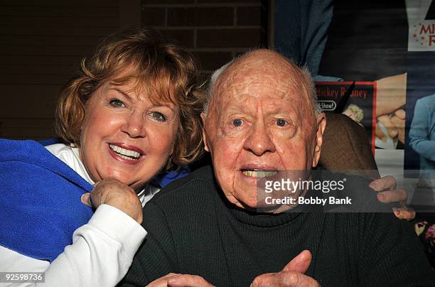 Jan Rooney and Mickey Rooney attends the Chiller Theatre Expo at the Hilton Parsippany on October 31, 2009 in Parsippany, New Jersey.