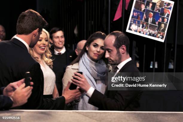 Tiffany Trump, Jared Kushner, Hope Hicks and Stephen Miller attend the final campaign rally for Donald Trump final rally of the 2016 Trump...