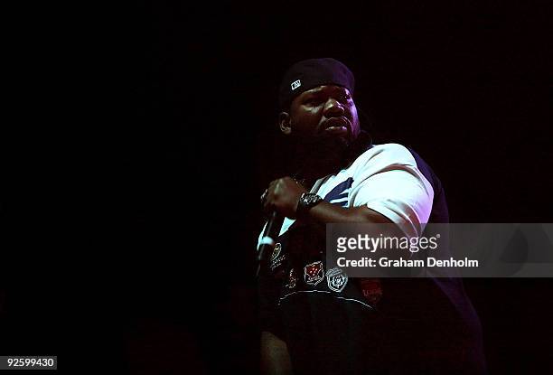 Raekwon of the Wu-Tang Clan performs on stage at The Enmore Theatre on October 29, 2009 in Sydney, Australia.