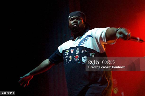Raekwon of the Wu-Tang Clan performs on stage at The Enmore Theatre on October 29, 2009 in Sydney, Australia.