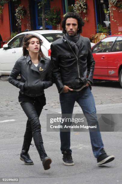 Actor and personal trainer Carlos Leon and his daughter with Madonna, Lourdes Maria Ciccone Leon walk in the city on November 1, 2009 in New York...