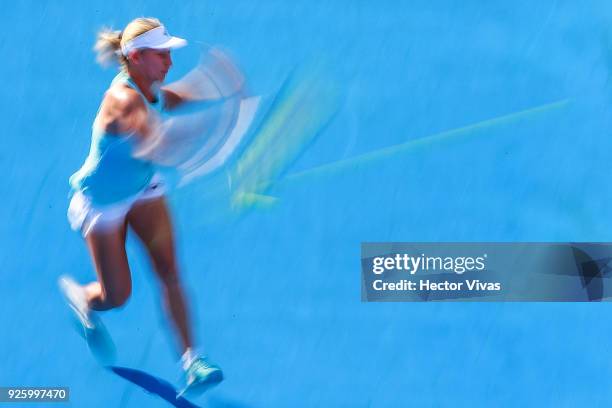 Daria Gavrilova of Australia takes a forehand shot during a match between Renata Zarazua of Mexico and Daria Gavrilova of Australia as part of the...