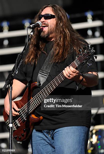 Dave Schools of Widespread Panic performs at the 2009 Voodoo Music Experience at City Park on November 1, 2009 in New Orleans, Louisiana.