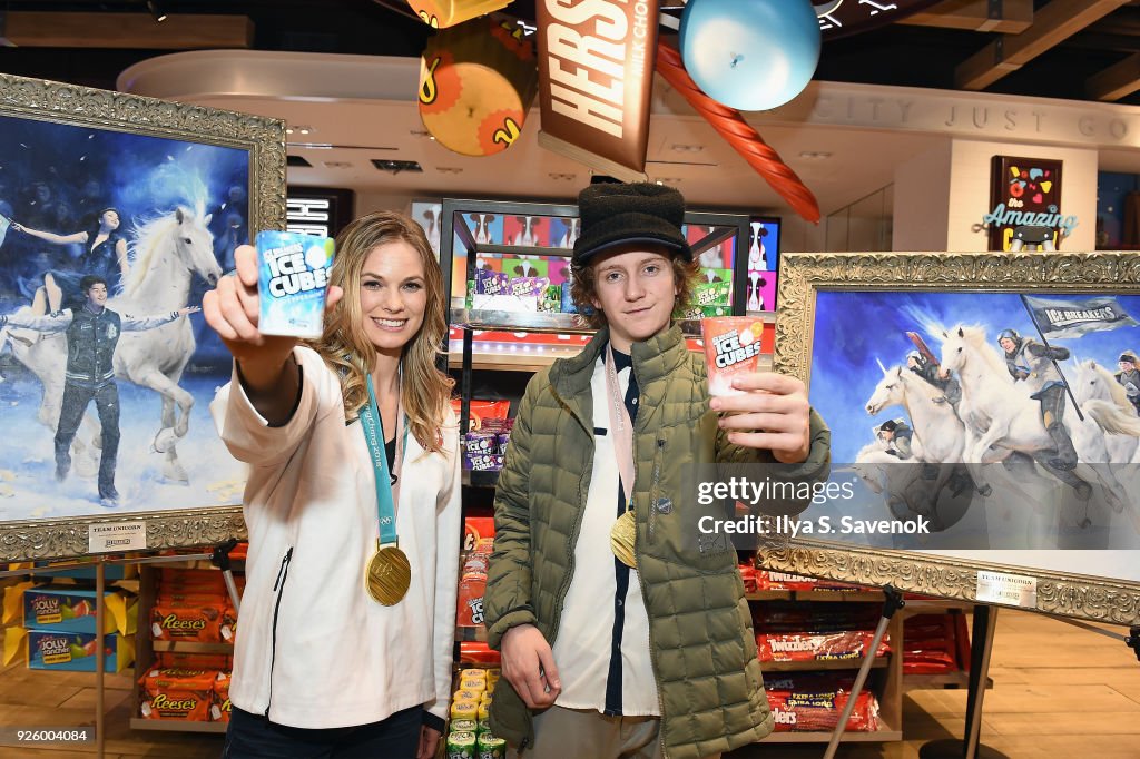 Red Gerard And Jessie Diggins: Ice Breakers Team Unicorn First Day Back