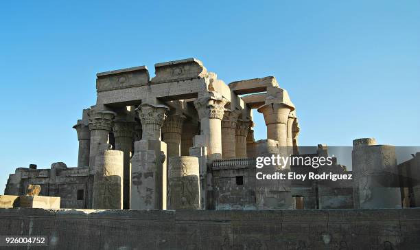 templo de kom ombo. egipto - egipto stockfoto's en -beelden