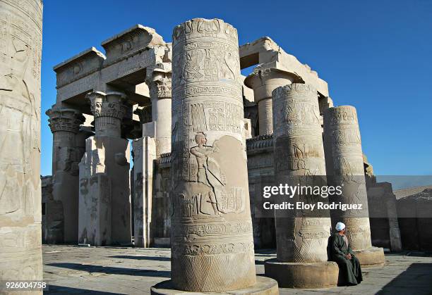 templo de kom ombo. egipto - egipto stock pictures, royalty-free photos & images