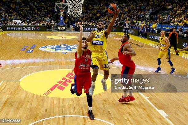 Norris Cole, #30 of Maccabi Fox Tel Aviv in action during the 2017/2018 Turkish Airlines EuroLeague Regular Season Round 24 game between Maccabi Fox...