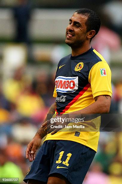 Daniel Montenegro of America in lament during their match as part of the 2009 Opening tournament, the closing stage of the Mexican Football League at...