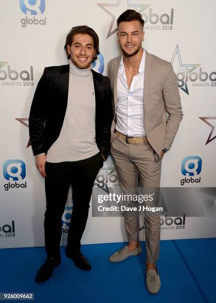 Kem Cetinay and Chris Hughes attend The Global Awards, a brand new awards show hosted by Global, the Media & Entertainment Group at Eventim Apollo,...