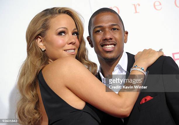 Actress/singer Mariah Carey and actor Nick Cannon arrive at the screening of "Precious: Based On The Novel 'PUSH' By Sapphire" during AFI FEST 2009...