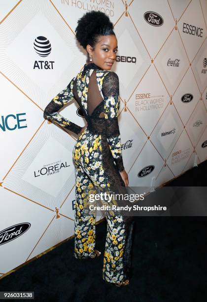 Ebonee Davis attends the 2018 Essence Black Women In Hollywood Oscars Luncheon at Regent Beverly Wilshire Hotel on March 1, 2018 in Beverly Hills,...