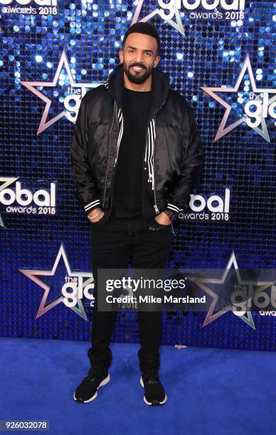 Craig David attends The Global Awards 2018 at Eventim Apollo, Hammersmith on March 1, 2018 in London, England.