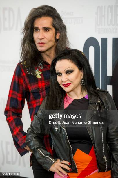 Mario Vaquerizo and Olvido Gara aka Alaska attend 'ÁOh Cuba!' premiere at Fernan Gomez Theater on March 1, 2018 in Madrid, Spain.