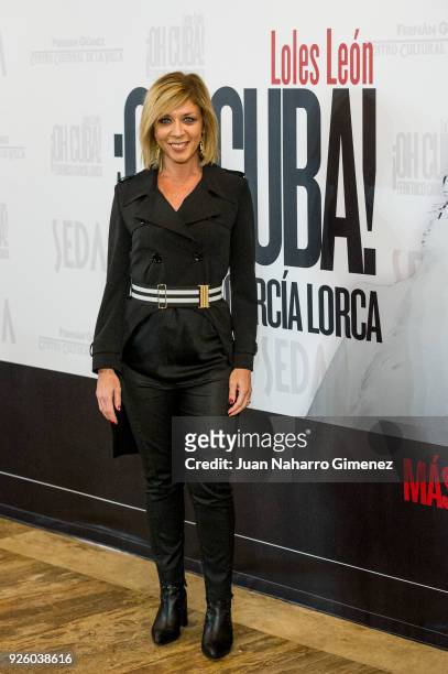 Eva Isanta attends 'ÁOh Cuba!' premiere at Fernan Gomez Theater on March 1, 2018 in Madrid, Spain.