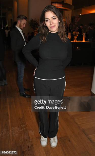 Nigella Lawson attends the press night after party for The Old Vic's production of "Fanny & Alexander" at The Skylon on March 1, 2018 in London,...
