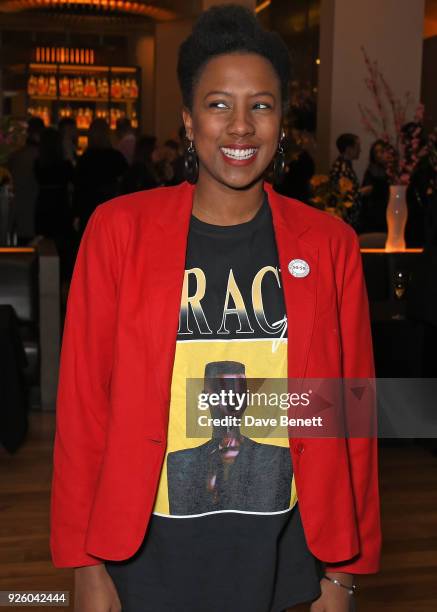 Jade Anouka attends the press night after party for The Old Vic's production of "Fanny & Alexander" at The Skylon on March 1, 2018 in London, England.