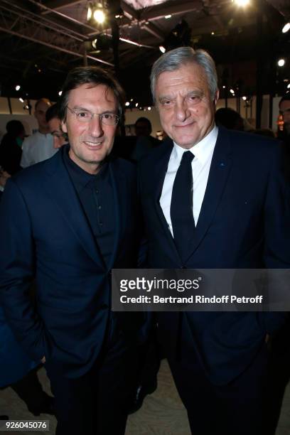 Of Dior Pietro Beccari and former CEO of Dior Sidney Toledano attend the LVMH Prize 2018 - Designers Presentation on March 1, 2018 in Paris, France.