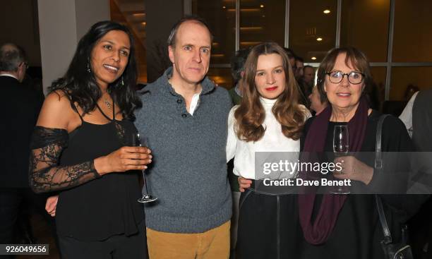 Lolita Chakrabarti, Kevin Doyle, Catherine Walker and Penelope Wilton attend the press night after party for The Old Vic's production of "Fanny &...